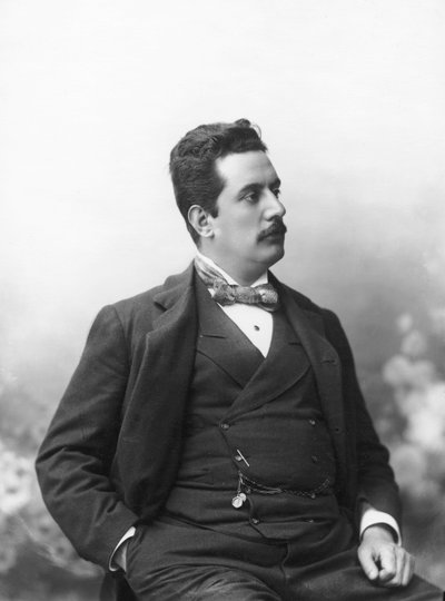 Portrait of Giacomo Puccini, c.1900 by Italian Photographer