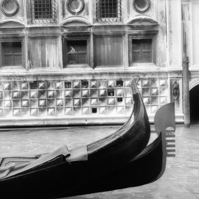 Step gondola in a Venetian Canal by Italian Photographer