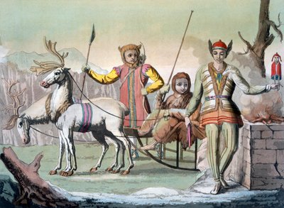A Yakuti Shaman with Entourage, Siberia, c.1820s-30s by Italian School
