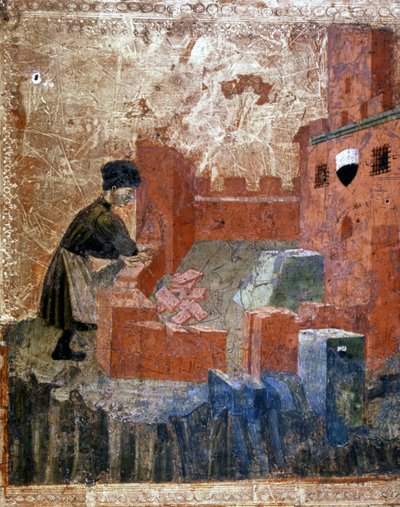 A Mason in the 14th Century by Italian School