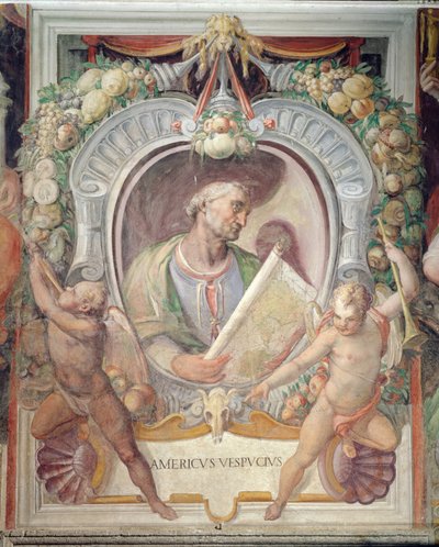 Amerigo Vespucci, in the Sala del Mappamondo by Italian School