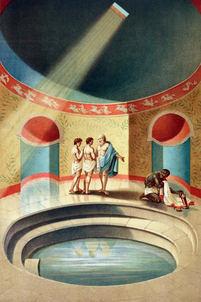 Baths in a House in Pompeii by Italian School