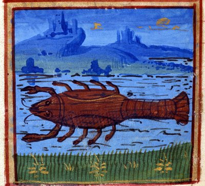 Cancer sign. Italian horoscope; mid-15th century. by Italian School