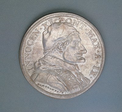 Coin depicting Pope Innocent XI by Italian School