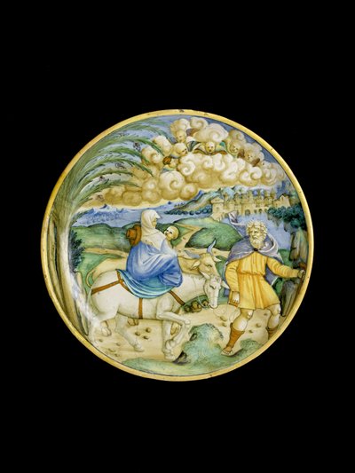 Dish with the Flight into Egypt by Italian School