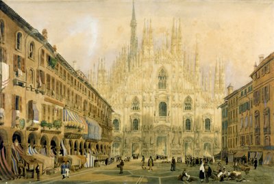 Duomo Square and Cathedral in Milan. 1811 by Italian School