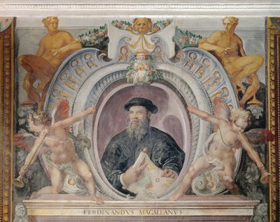 Ferdinand Magellan, in the Sala del Mappamondo by Italian School