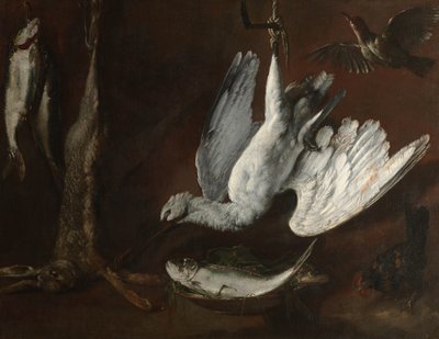 Hare, Spoonbill, and Fish by Italian School