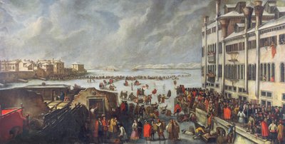 Ice on the Lagoon by Italian School