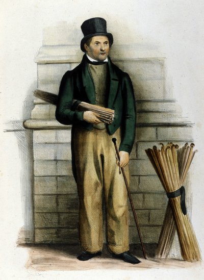 Milanese metier: a seller of canes by Italian School