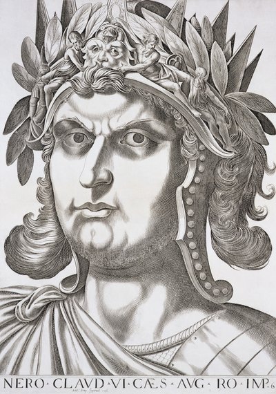 Nero Caesar (37-68 AD), 1596 by Italian School