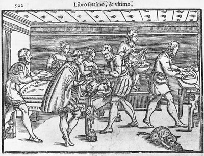 Plate depicting trepanning of skull by Italian School