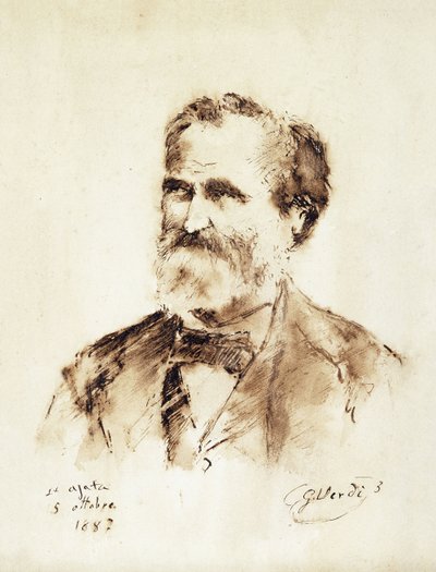 Portrait of Giuseppe Verdi by Italian School