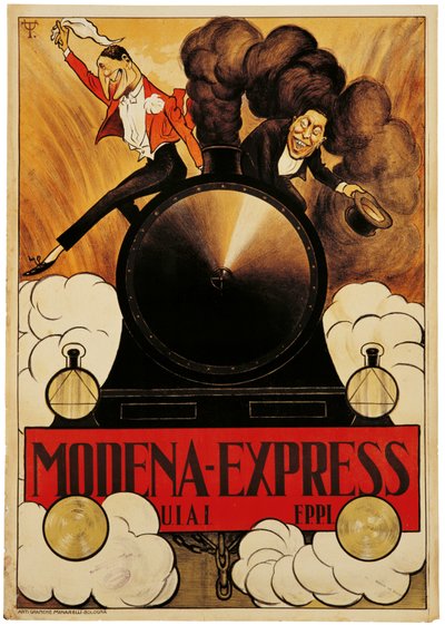 Poster advertising the Modena Express by Italian School