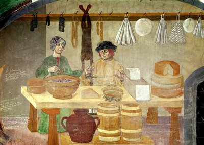 Sausage and Cheese Sellers by Italian School