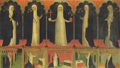 St. Catherine and four Dominican Saints by Italian School