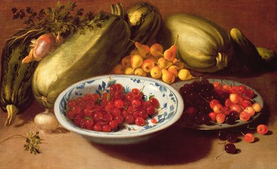 Still Life of Cherries, Marrows and Pears by Italian School