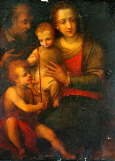 The Holy Family and St John by Italian School