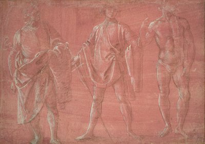 Two Clothed Models and a Nude by Italian School