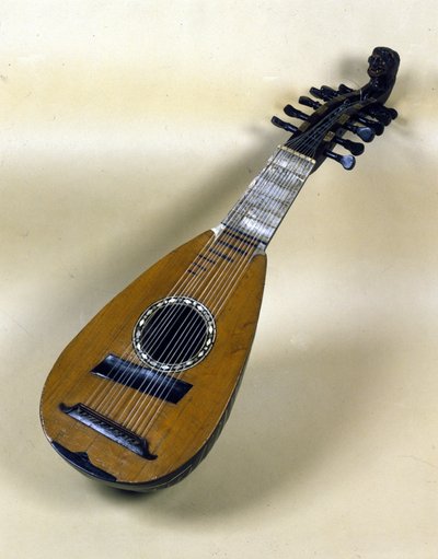 Venetian mandolin still life. by Italian School