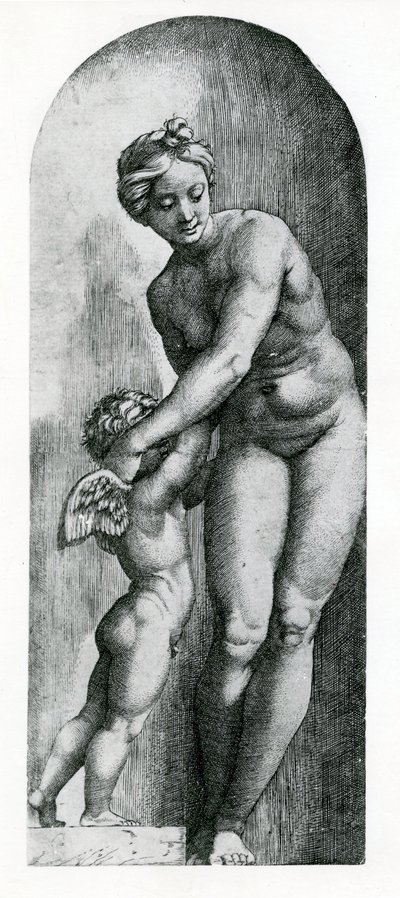 Venus and Amor, 17th Century by Italian School