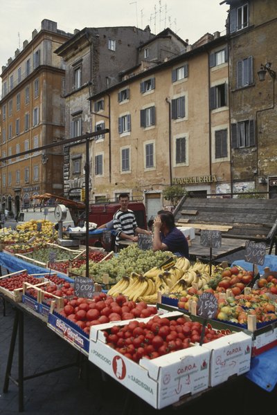 View of the market by Italian School