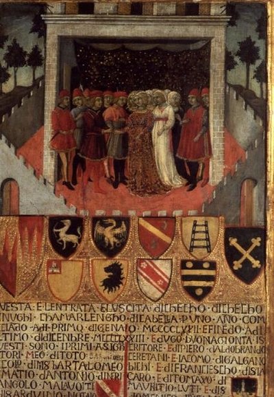 Wedding Feast, Sienese, c.1400 by Italian School