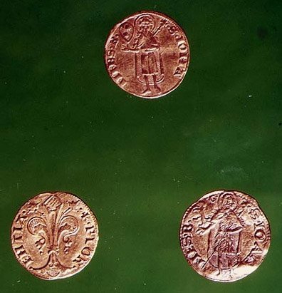 Three Gold Florins by Italian School Italian School