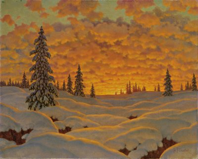 Sunset in Finland by Ivan Fedorovich Choultse