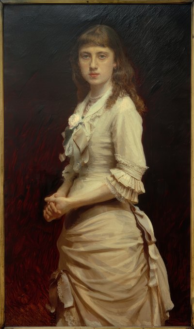 Portrait of Sofja Kramskaja, Daughter of the Painter by Ivan Nikolaevich Kramskoy