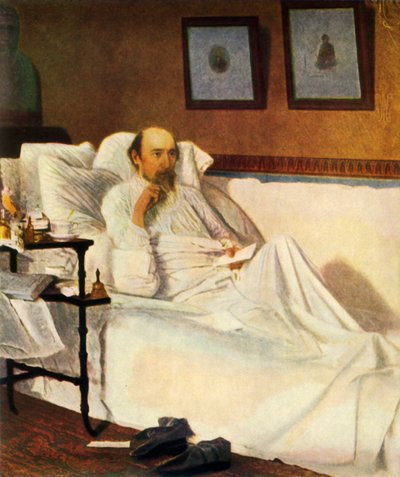 Portrait of Nekrasov, 1877, 1965 by Ivan Kramskoy