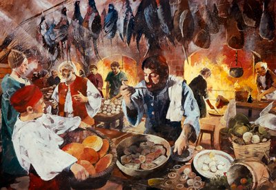 Tudor Kitchen, July 1575 by Ivan Lapper