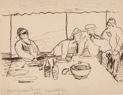 Evening on the Terrace, Bormes, Provence by J.A. Jerichau