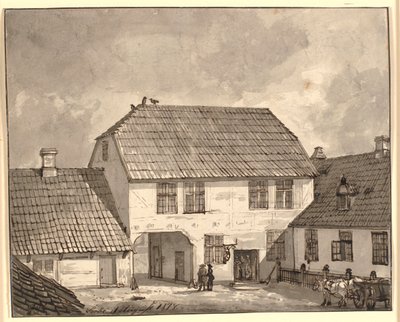 Courtyard Interior from Sorø by Johan Christian Dahl
