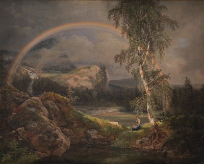 Norwegian Landscape with a Rainbow by Johan Christian Dahl