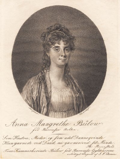 Anna Margrethe Bülow by J.F. Clemens
