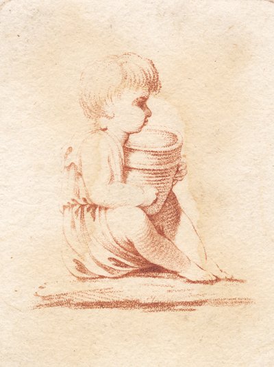 A Small Sitting Boy by J.F. Clemens