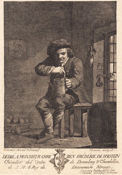 A Sitting Farmer by J.F. Clemens