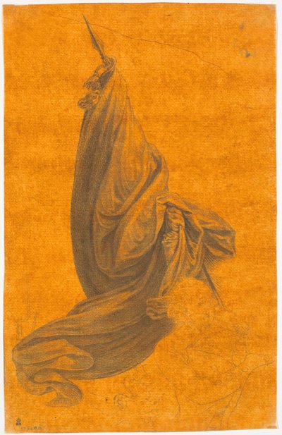 Banner and Lightly Sketched Standard-Bearer by J.F. Clemens