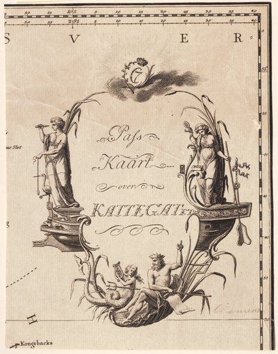 Pass Map over Kattegat by J.F. Clemens