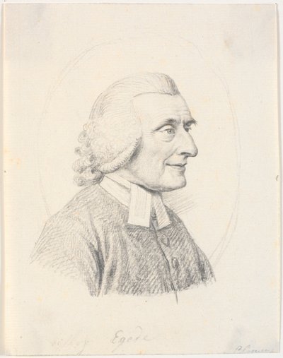 Portrait of Pastor Paul Egede (1709-89) by J.F. Clemens