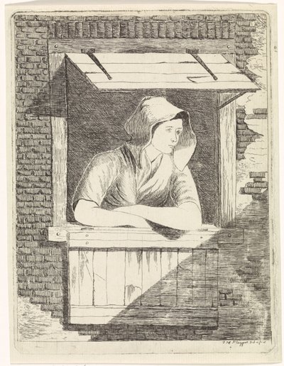 Woman by an Open Window by J.H. Pluygers