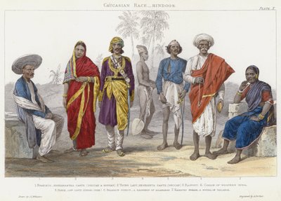 Caucasian Race, Hindoos by J.L. (after) Williams