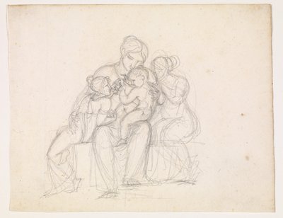 Group of Figures. Woman and Three Children by J.L. Lund