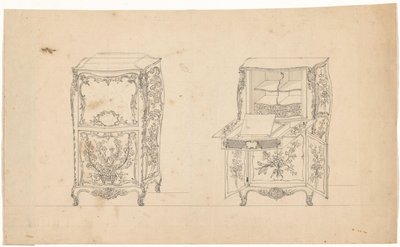 Two Secretaires by J.L. Th. Baijer (attributed to)