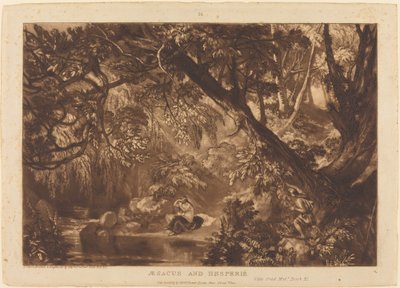 Aesacus and Hesperie, published 1819 by Joseph Mallord William Turner