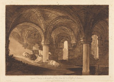 Crypt of Kirkstall Abbey by Joseph Mallord William Turner