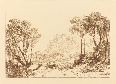 The Castle Above the Meadows by Joseph Mallord William Turner