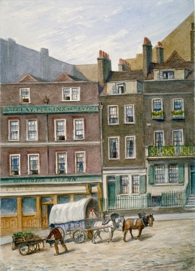 The Tiger Tavern, Tower Dock, London, 1868 by JT Wilson