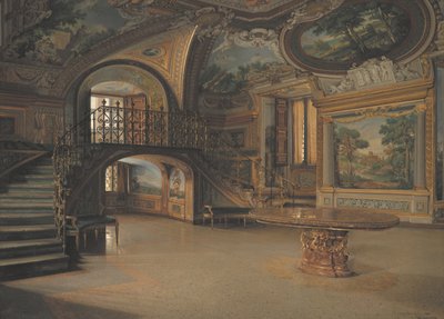 A Hall in Palazzo Borghese by J.Th. Hansen